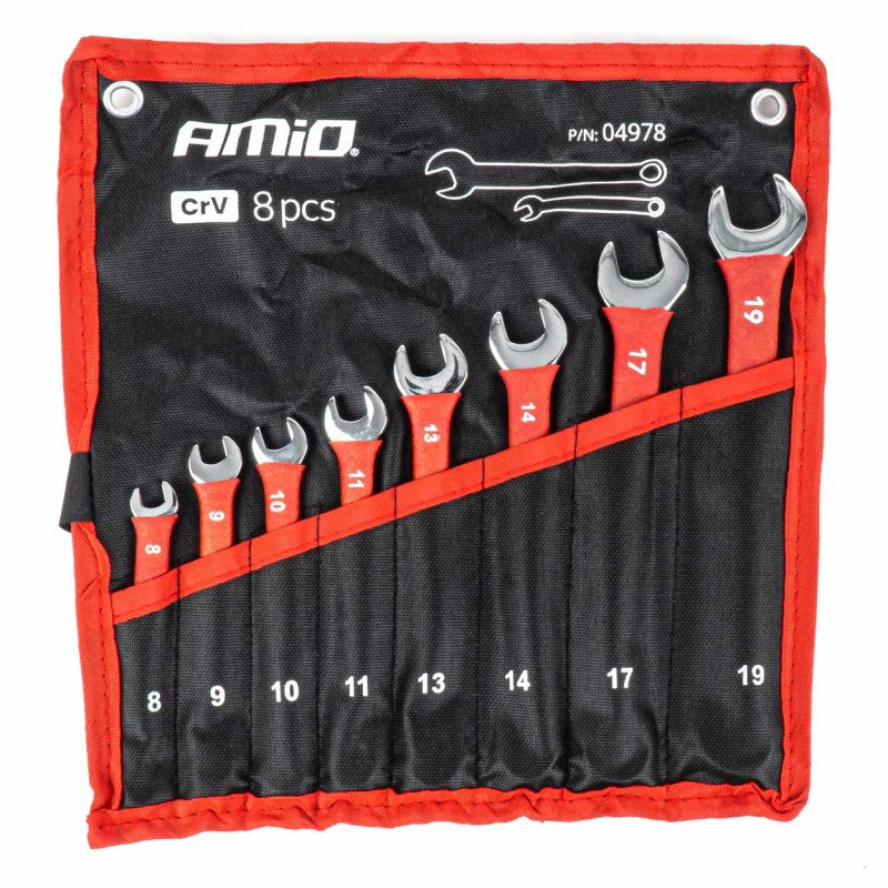Set chei tubulare CRV 8-19mm 8 buc AMIO-04978