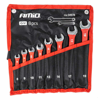 Set chei tubulare CRV 8-19mm 8 buc AMIO-04978
