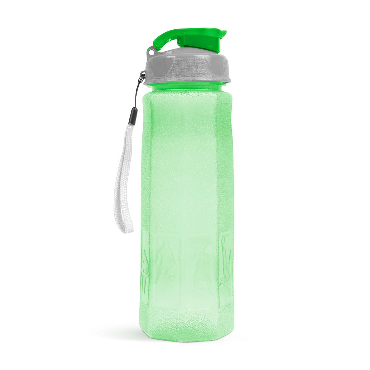 Sticlă sport - plastic, transparent - 800 ml - 3 culori
