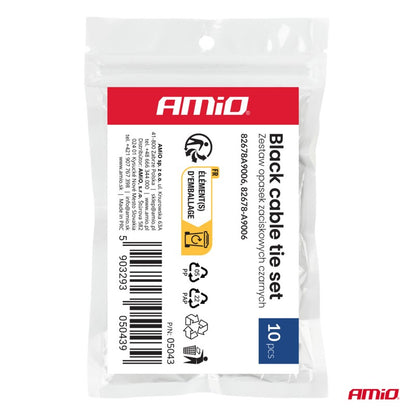 Set de fasete negre 10 buc AMIO-05043