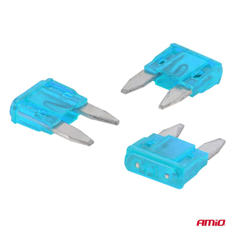 Siguranțe auto mini-lamă, 3 buc., 15A, AMIO-05099