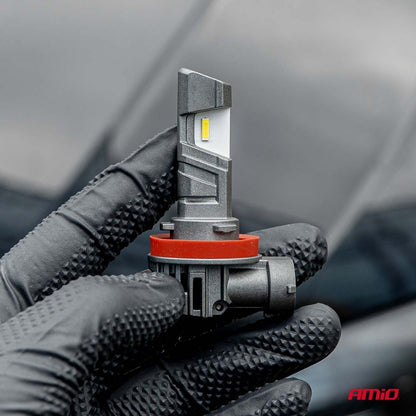 Becuri auto LED cu omologare rutieră R37 E-MARK H11 PnP FAN 18W AMIO-05120