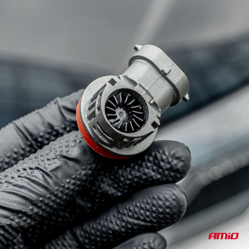 Becuri auto LED cu omologare rutieră R37 E-MARK H11 PnP FAN 18W AMIO-05120