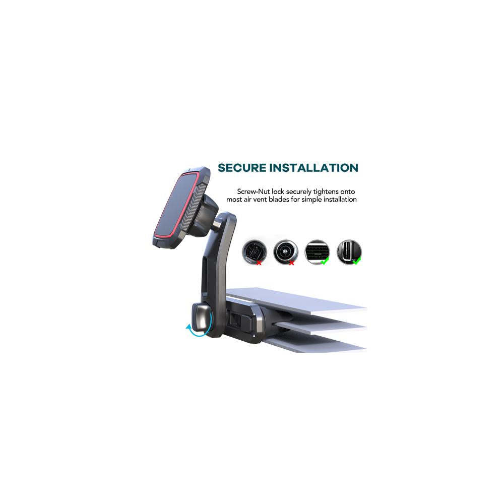 SUPORT TELEFON MAGNETIC AUTO CU FIXARE IN GRILA DE VENTILATIE SI BRAT REGLABIL