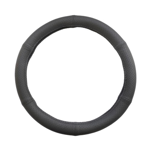 HUSA VOLAN PIELE NATURALA PERFORATA NEGRU 37-39 CM