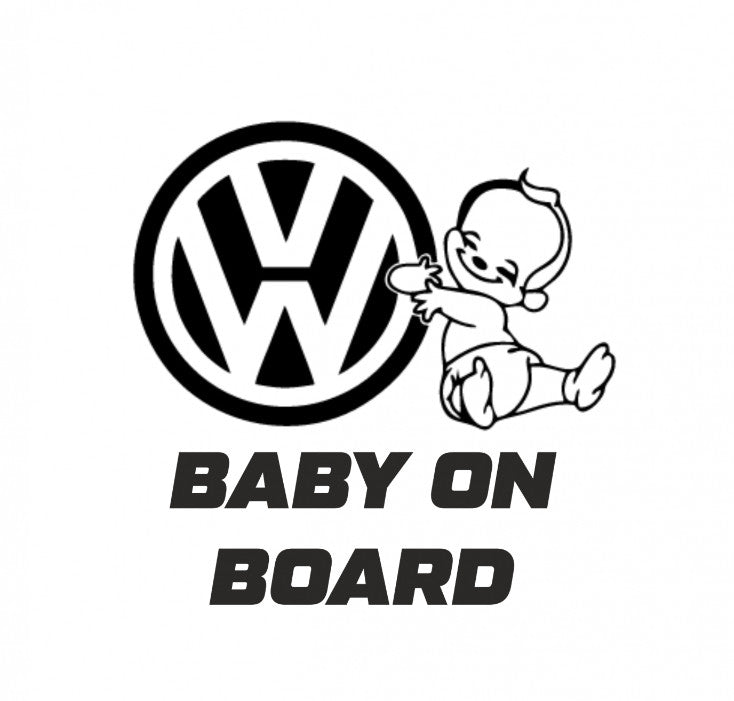 Sticker Baby On Board Volkswagen 15 cm, Creative Rey®
