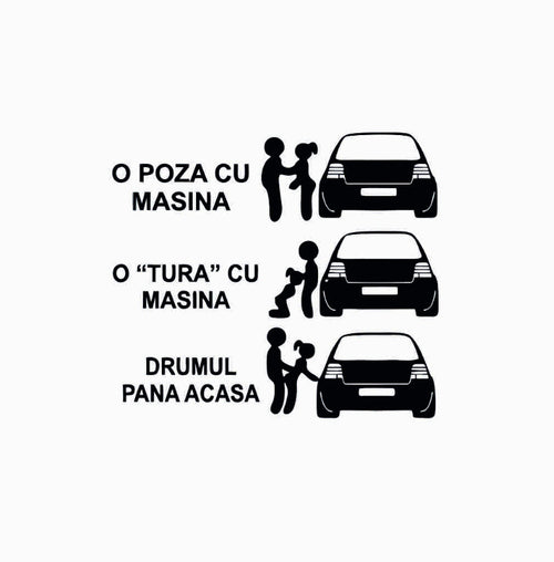 Sticker O TURA CU MASINA GOLF 4 18x16.5 cm, Creative Rey®