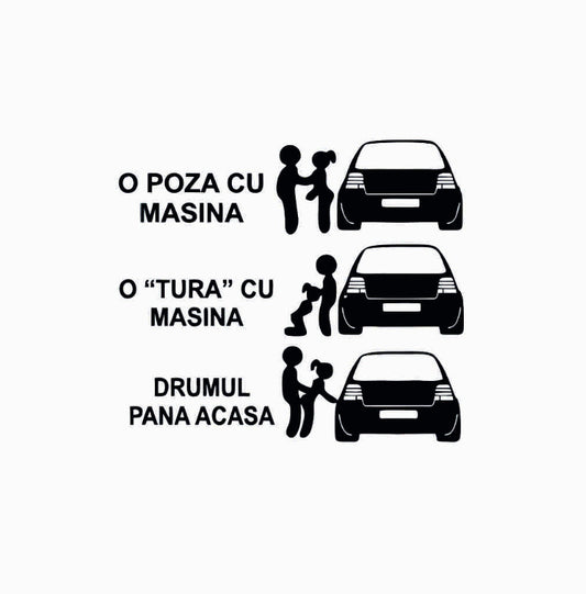 Sticker O TURA CU MASINA GOLF 4 18x16.5 cm, Creative Rey®