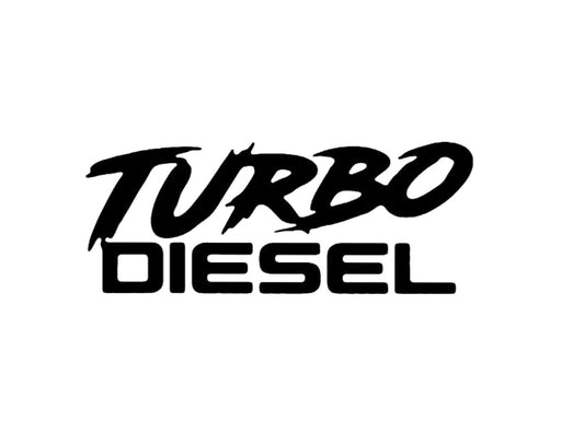Sticker auto "TURBO DIESEL" 20x8 cm, negru