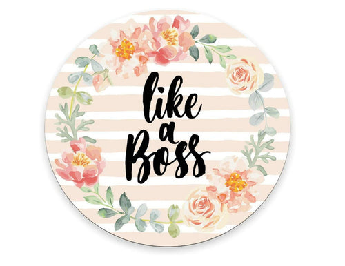 Mousepad Like a boss 20 x 20 cm
