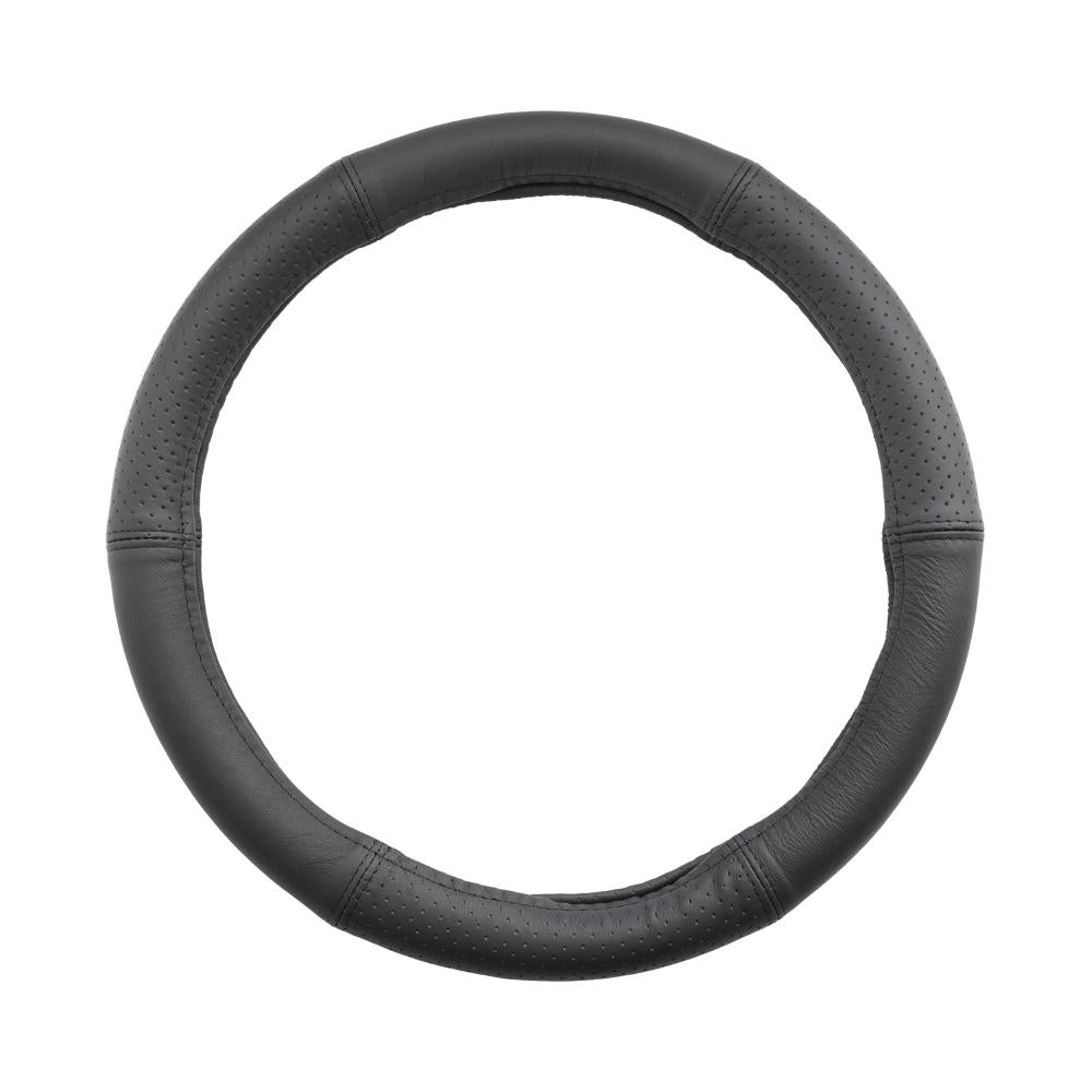 HUSA VOLAN PIELE NATURALA SEMI PERFORATA NEGRU 35-37 CM