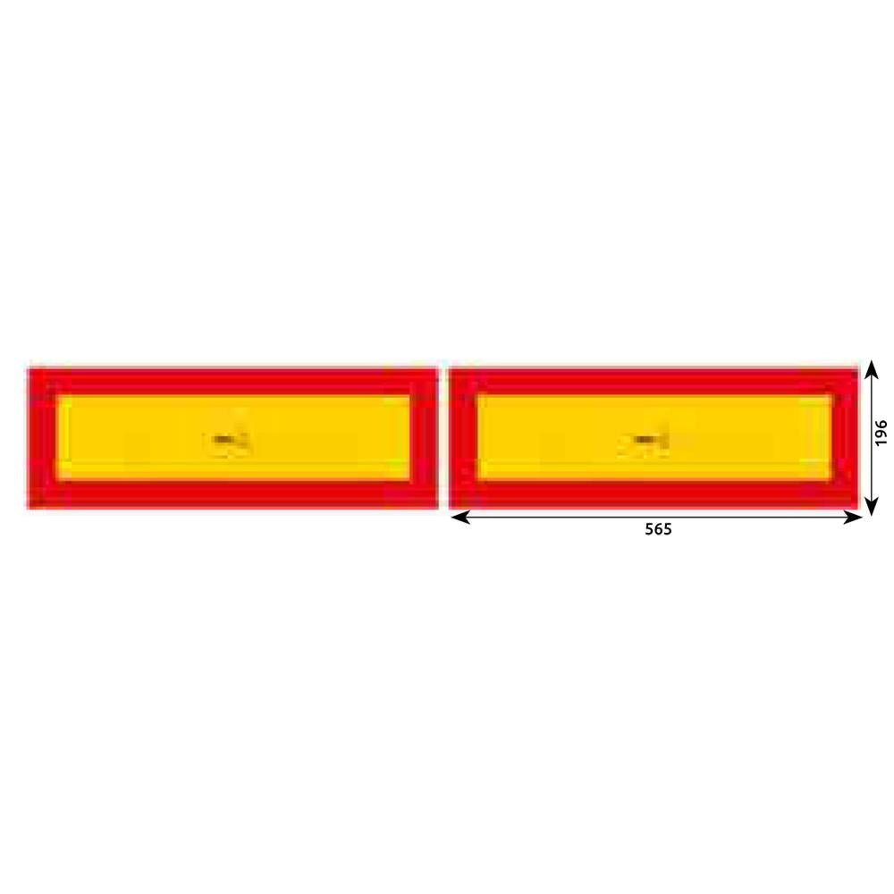 SET 2 PLACUTE REFLECTORIZANTE 565X196 MM GALBEN/ ROSU ALUMINIU HICO