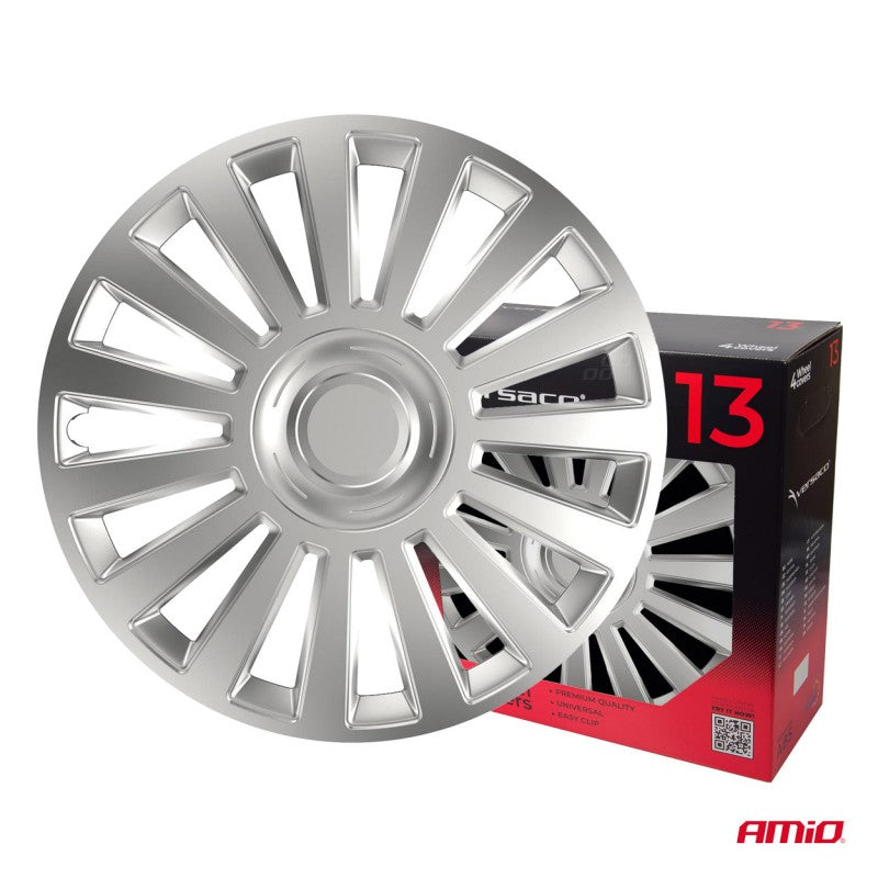 Capace roți auto set 4 buc., argintii luxoase, 13" inch, COLOR BOX