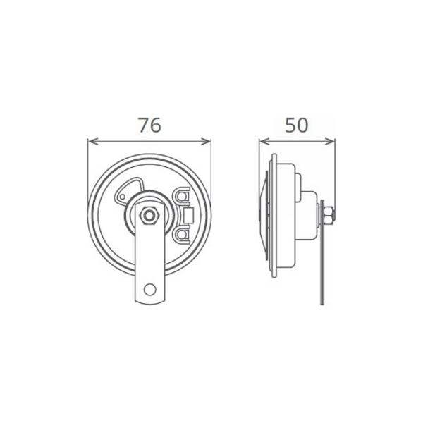 CLAXON ELECTROMAGNETIC 12V 3.5A TON JOS