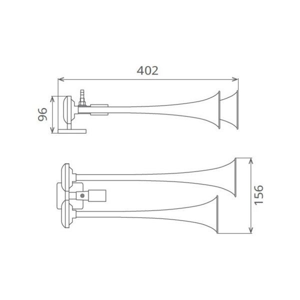CLAXON CROM CAMION CU DOUA GOARNE 24V 1A