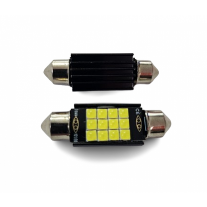 Led Sofit 12 smd -3030 , 39 MM 12V , Alb