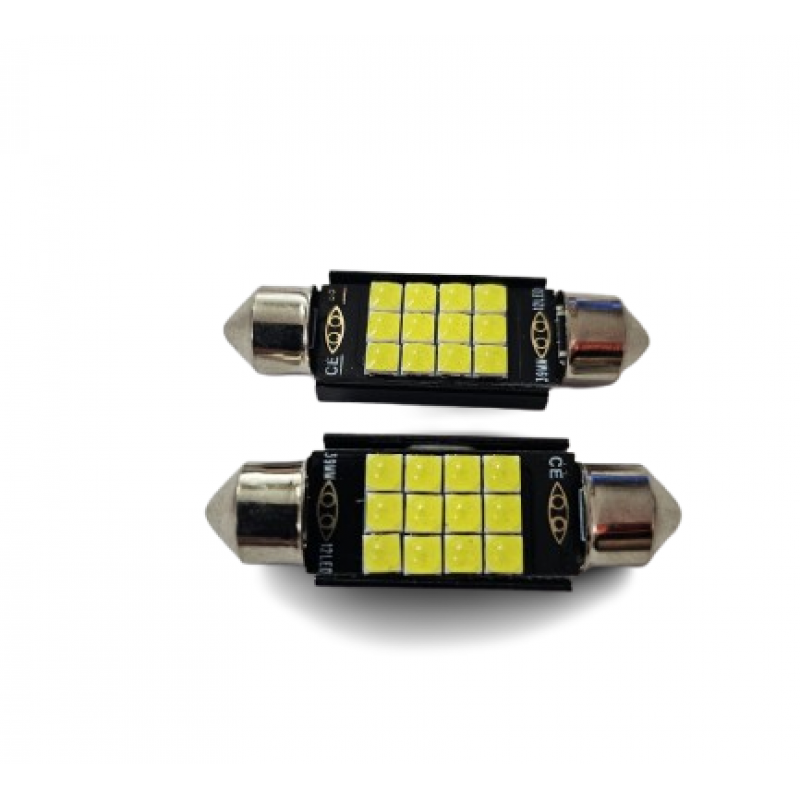 Led Sofit 12 smd -3030 , 36 MM 12V , Alb