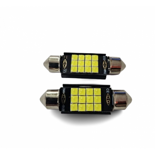 Led Sofit 12 smd -3030 , 39 MM 12V , Alb