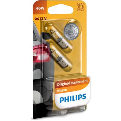 SET 2 BECURI 12V H6W BAX9S (blister) VISION PHILIPS