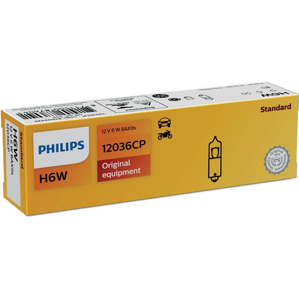 BEC 12V H6W BAX9S SET 10 BUC VISION PHILIPS