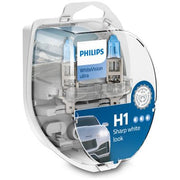 SET 2 BECURI FAR H1/W5W P14.5S 55W 12V WHITE VISION ULTRA PHILIPS