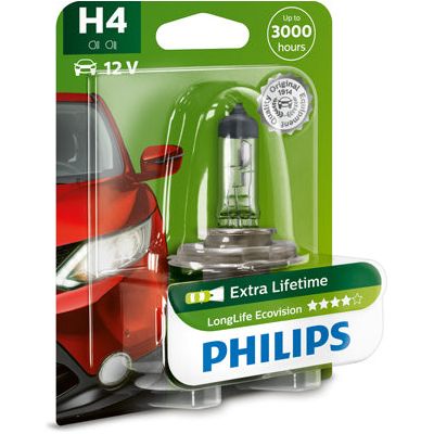 BEC FAR H4 60/55W 12V LONGER LIFE ECOVISION PHILIPS
