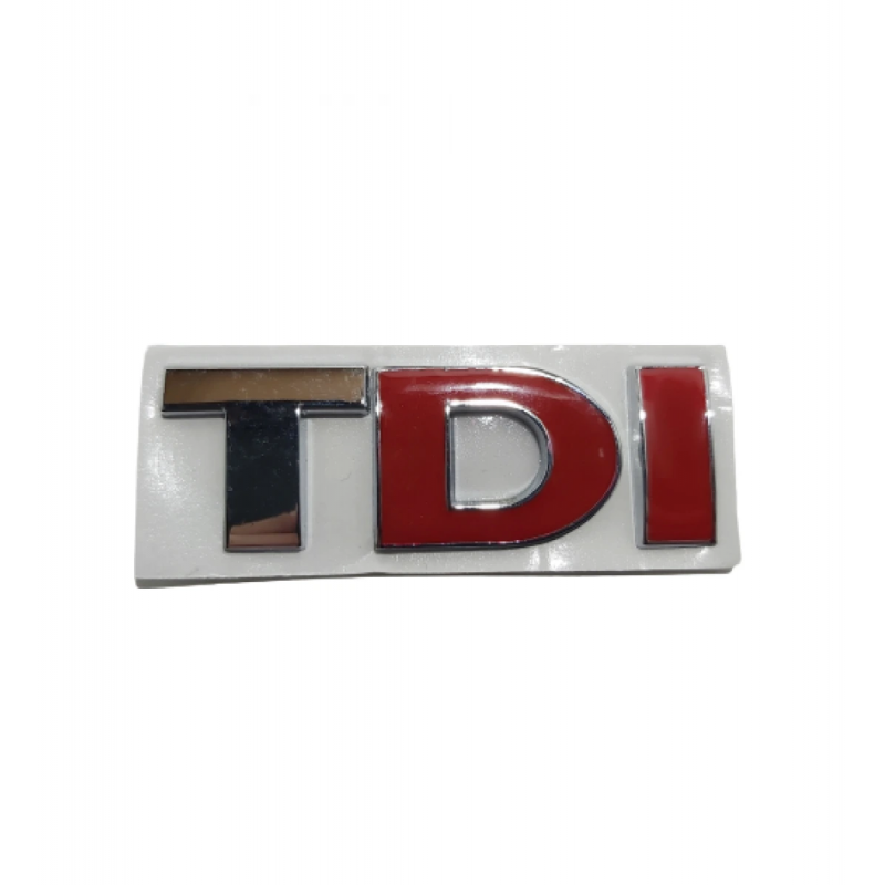 Emblema Sticker, VW TDI, cu D, I rosu