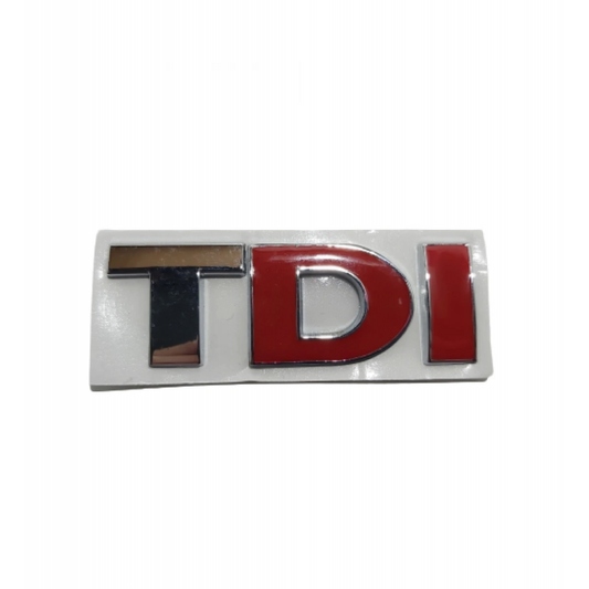 Emblema Sticker, VW TDI, cu D, I rosu