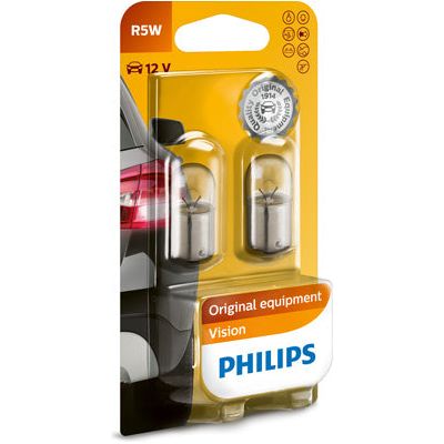 SET 2 BECURI AUXILIARE R5W BA15s 12V (blister) PHILIPS