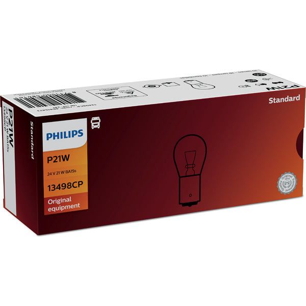 BEC CAMION 24V P21W BA15S SET 10 buc PHILIPS
