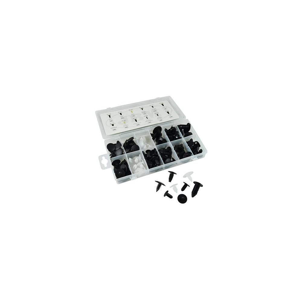 TRUSA DE CLIPS DE PLASTIC - UNIVERSAL 128 PCS JBM