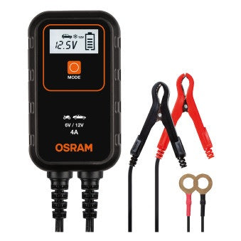 AUTÓ EGYENIRÁNYÍTÓ AKKUMULÁTOR TÖLTŐ 904 OSRAM 4A 6V/12V 