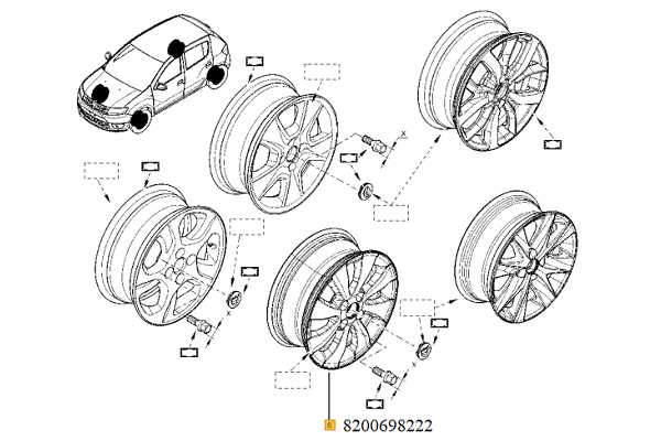 JANTA ALIAJ 15'' 6Jx15 4x100 ET42 LOGAN II/SANDERO II