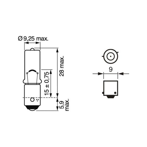 BEC 12V H6W 6W ECO SET 10 BUC BOSCH