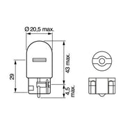 BEC 12V W21W 21W PURE LIGHT SET 10 BUC BOSCH
