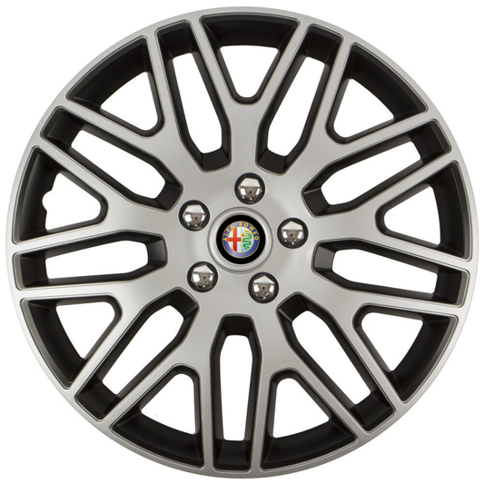 Set 4 Capace Roti 15 inchi (R15) Dakar Gri-Negru, Compatibile Cu Alfa Romeo