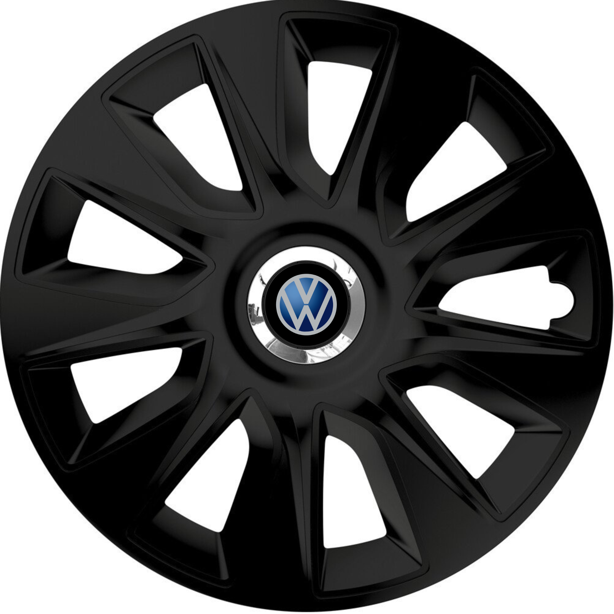 Set 4 Capace Roti 16 inchi (R16) Stratos Negru, Compatibile Cu Volkswagen