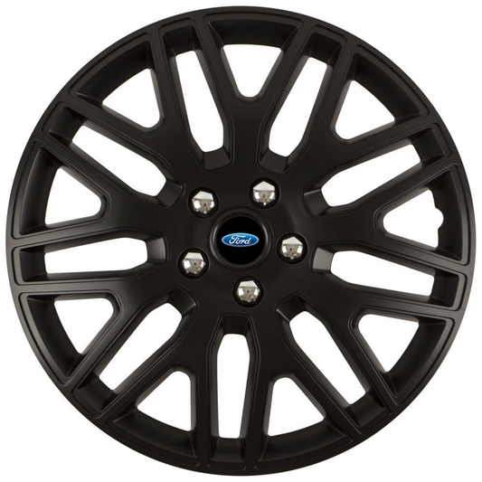 Set 4 Capace Roti 14 inchi (R14) Dakar Negru, Compatibile Cu Ford