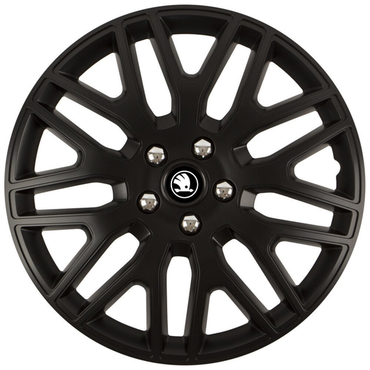 Set 4 Capace Roti 14 inchi (R14) Dakar Negru, Compatibile Cu Skoda Nou