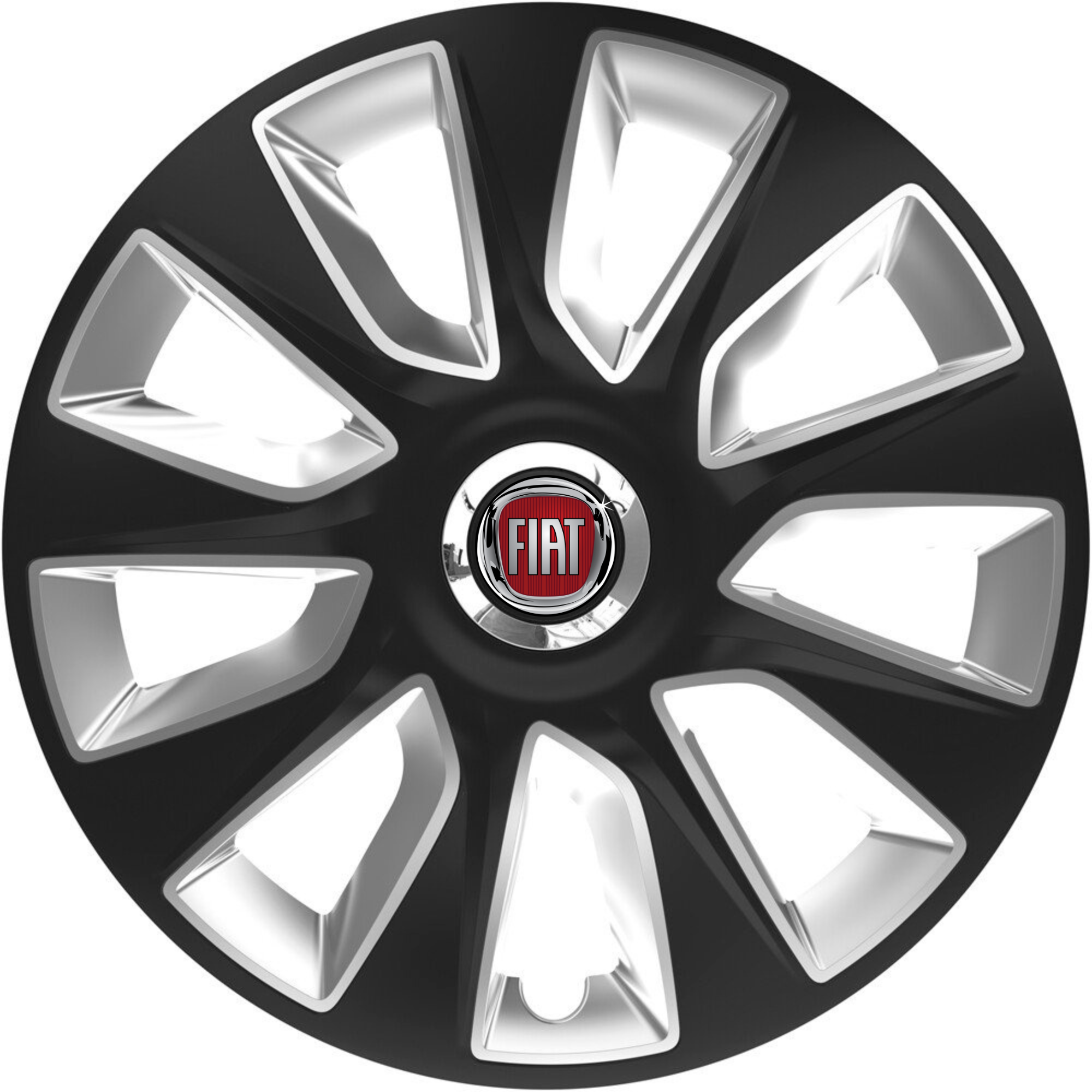 Set 4 Capace Roti 17 inchi (R17) Stratos Gri-Negru, Compatibile Cu Fiat