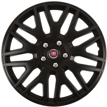 Set 4 Capace Roti 17 inchi (R17) Dakar Negru, Compatibile Cu Fiat