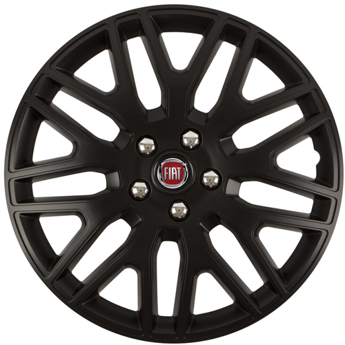Set 4 Capace Roti 17 inchi (R17) Dakar Negru, Compatibile Cu Fiat