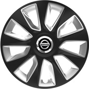 Set 4 Capace Roti 17 inchi (R17) Stratos Gri-Negru, Compatibile Cu Nissan