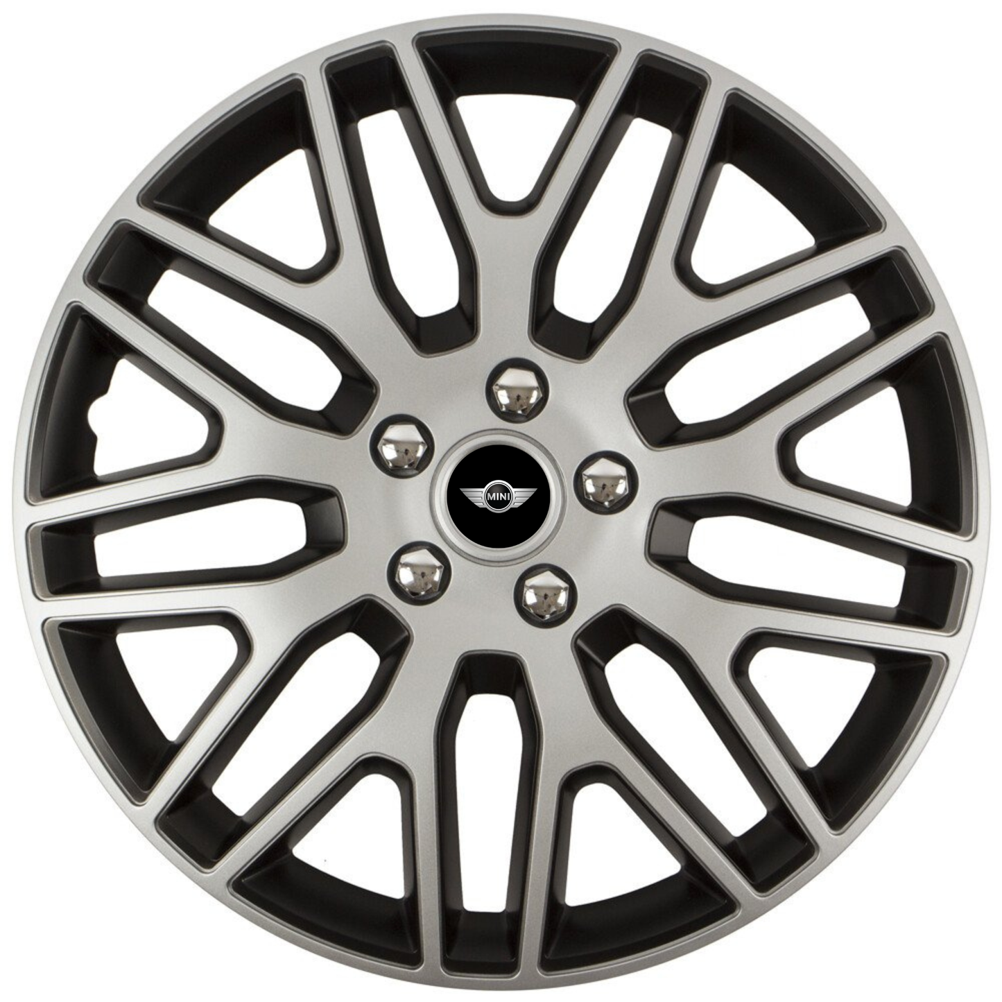 Set 4 Capace Roti 14 inchi (R14) Dakar Gri-Negru, Compatibile Cu Mini