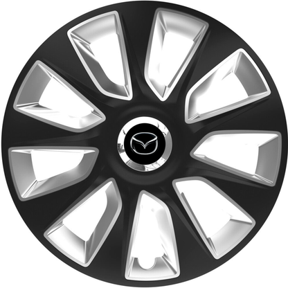 Set 4 Capace Roti 17 inchi (R17) Stratos Gri-Negru, Compatibile Cu Mazda