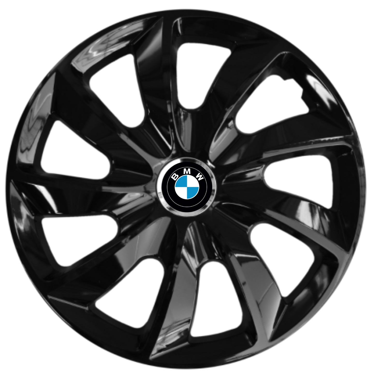 4 db-os 17 colos (R17) kerékborító készlet, Stig fényes fekete, BMW-kompatibilis