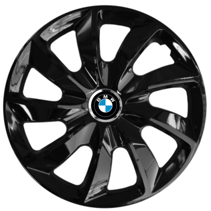 4 db-os 17 colos (R17) kerékborító készlet, Stig fényes fekete, BMW-kompatibilis