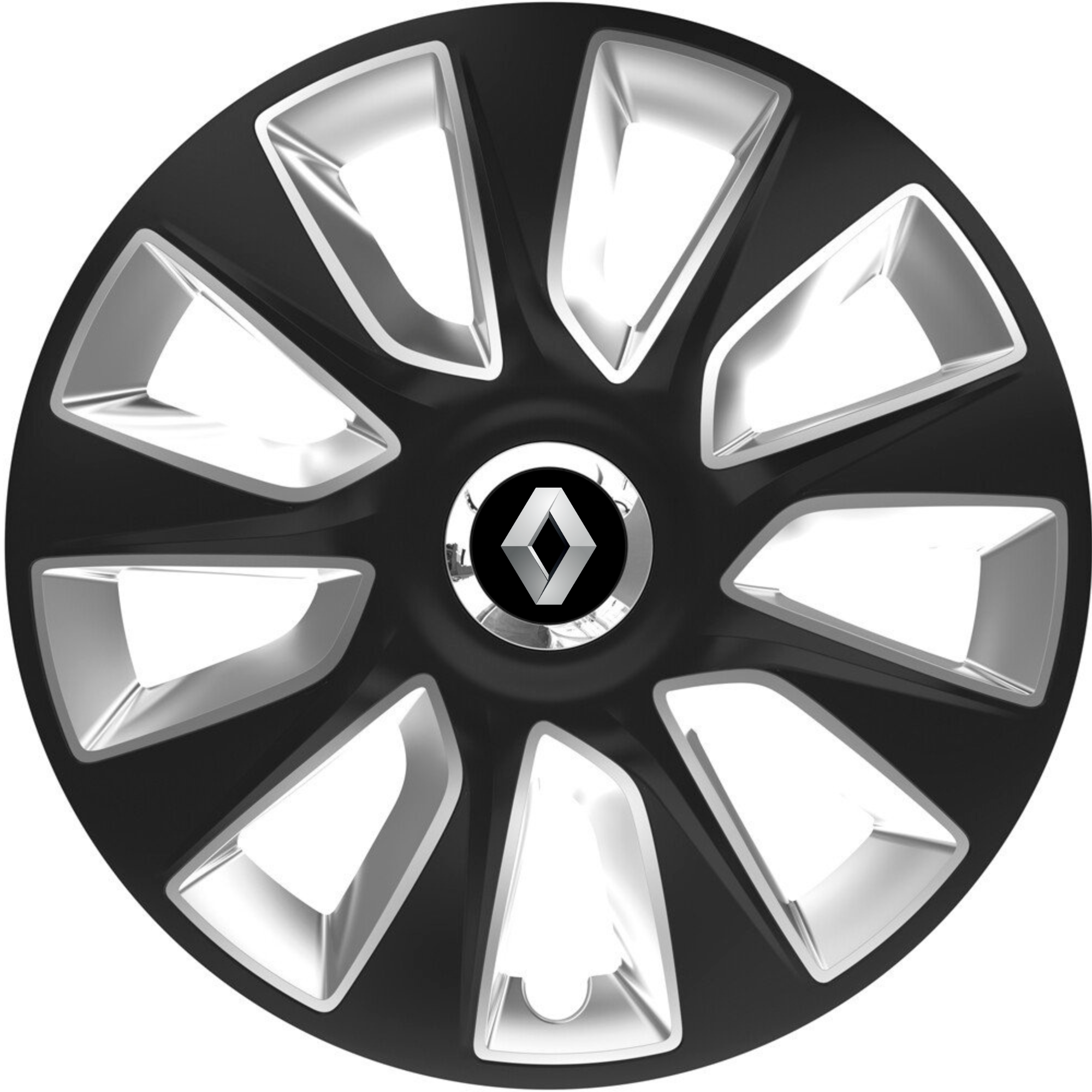 Set 4 Capace Roti 17 inchi (R17) Stratos Gri-Negru, Compatibile Cu Renault