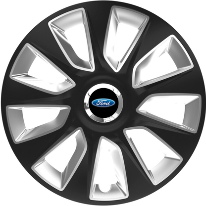 Set 4 Capace Roti 17 inchi (R16) Stratos Gri-Negru, Compatibile Cu Ford