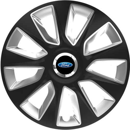 Set 4 Capace Roti 17 inchi (R16) Stratos Gri-Negru, Compatibile Cu Ford